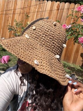 Elliot Sea Shell Straw Bucket Hat